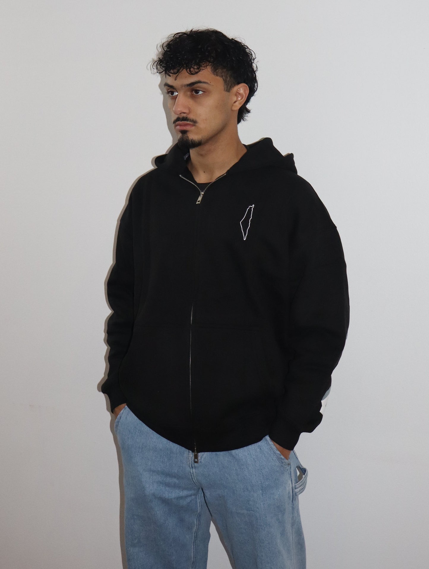 Echoes of Palestine ( Black zip up)
