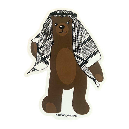 Kuffiyeh Bear Sticker