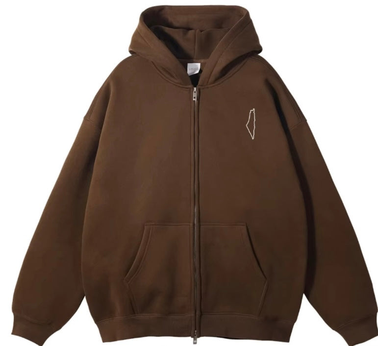 Echoes of Palestine ( Brown zip up)